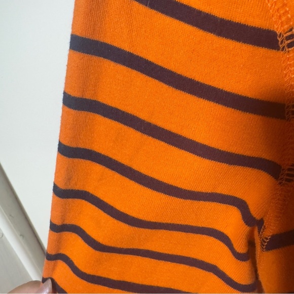 Lauren Ralph Lauren Stripe Button Detail Orange Women Size M - Picture 5 of 7
